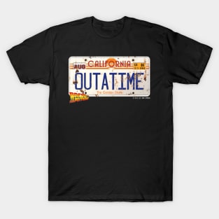 BACK TO THE FUTURE - LICENSE NUMBER PLATE - TIME MACHINE CAR T-Shirt